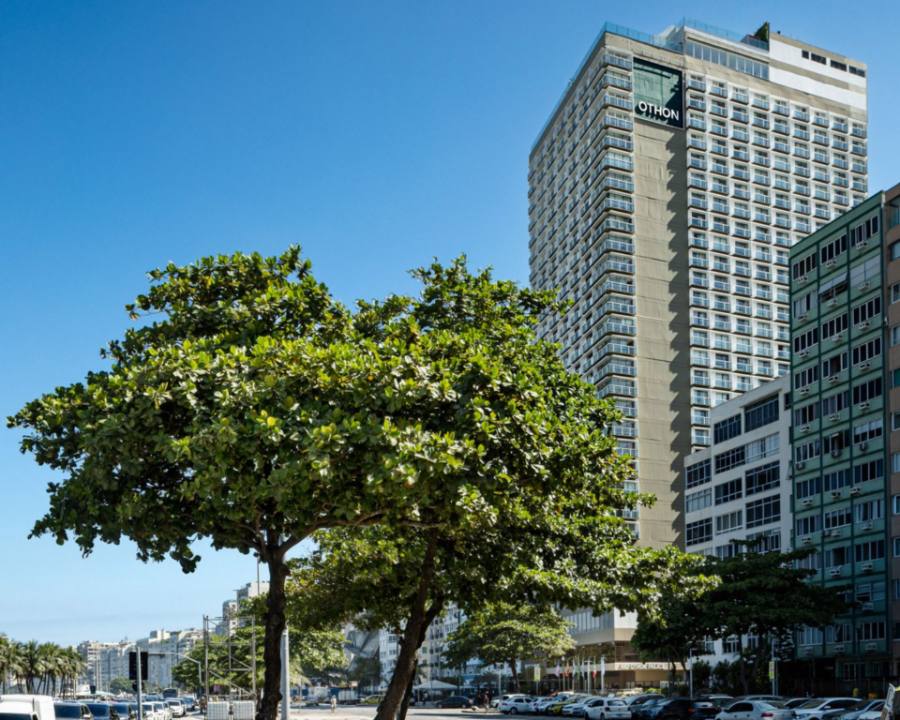 Fachada del Othon Palace sobre la Avenida Atlántica