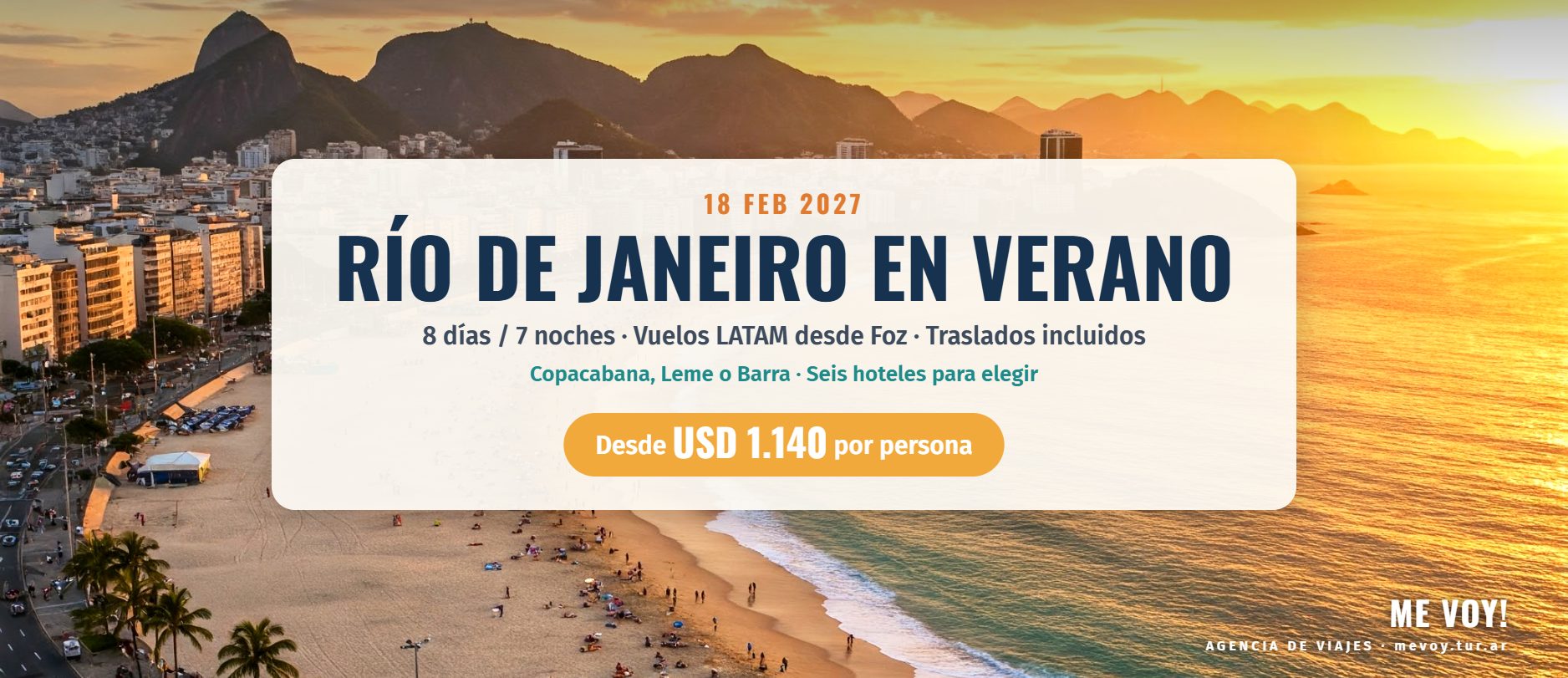 Río de Janeiro en Verano 2027 - MEVOY